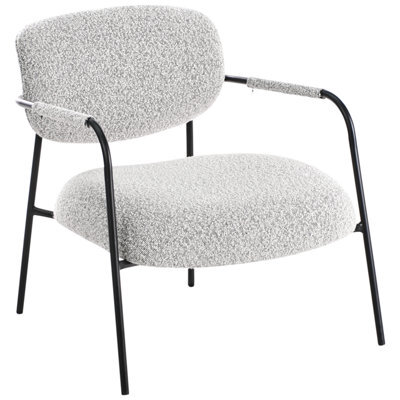 Beliani Armchair Ausvika Fabric Black/ White - image 1