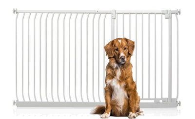 Bettacare Extra Tall Elite Dog Gate, 171Cm - 180Cm, Matt White, Extra Tall 96.8Cm In Height, Pressure Fit Pet Gate - image 1