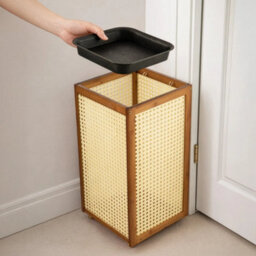 Freestanding Vintage Bamboo Umbrella Holder With Waterproof  Lid - thumbnail 3
