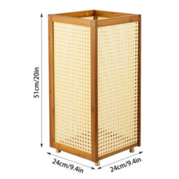 Freestanding Vintage Bamboo Umbrella Holder With Waterproof  Lid - thumbnail 2