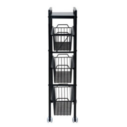 Darphe 4-Tier Kitchen Storage Trolley With Pull-Out Baskets - thumbnail 4