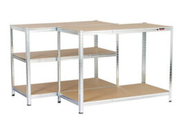 Rhino Racking 4 Bays - 180 X 120 X 60Cm - Galvanised - 5 Tier Boltless Heavy Duty Garage Shelving Unit - 1000Kg Load Weight - thumbnail 6
