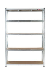 Rhino Racking 4 Bays - 180 X 120 X 60Cm - Galvanised - 5 Tier Boltless Heavy Duty Garage Shelving Unit - 1000Kg Load Weight - thumbnail 3