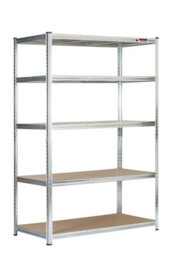 Rhino Racking 4 Bays - 180 X 120 X 60Cm - Galvanised - 5 Tier Boltless Heavy Duty Garage Shelving Unit - 1000Kg Load Weight - thumbnail 1
