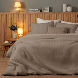 Honeycomb Waffle Duvet Cover Set Soft Textured Stripe Bedding Set With Matching Pillowcases Elegant Quilt Cover - thumbnail 5