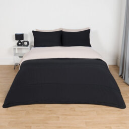 OHS Coverless 10.5 Tog Duvet & Pillowcase, Black/stone - King - thumbnail 7