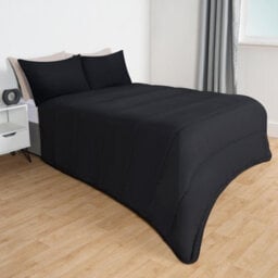 OHS Coverless 10.5 Tog Duvet & Pillowcase, Black/stone - King - thumbnail 6