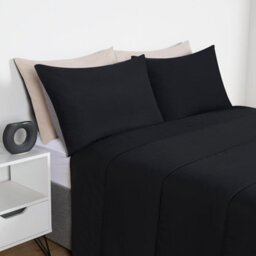 OHS Coverless 10.5 Tog Duvet & Pillowcase, Black/stone - King - thumbnail 5