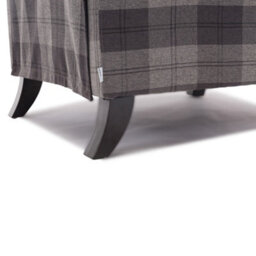 More4Homes Eaton Wing Back Fireside Check Fabric Recliner Armchair Sofa Chair Reclining Cinema (Charcoal) - thumbnail 6