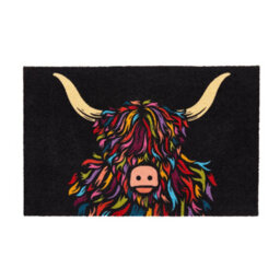 Artsy Doormats Highland Cow Indoor Washable Doormat 60X40Cm - thumbnail 3