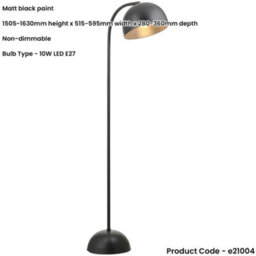 Loops Standing Floor & Table Lamp Set - Adjustable Matt Black Steel Grey Painted Head - thumbnail 3