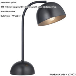 Loops Standing Floor & Table Lamp Set - Adjustable Matt Black Steel Grey Painted Head - thumbnail 7