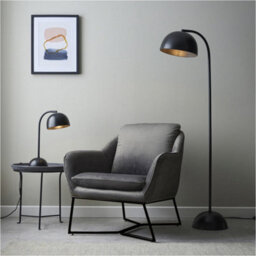 Loops Standing Floor & Table Lamp Set - Adjustable Matt Black Steel Grey Painted Head - thumbnail 5
