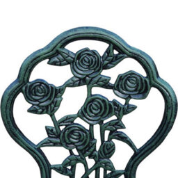 Home Source Rose Detail Outdoor Garden Bistro Patio Table And Chair Set Green - thumbnail 4