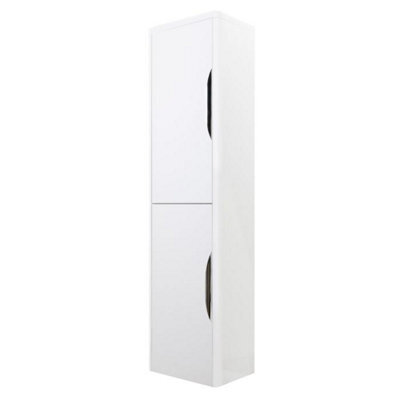 Dezine Nile Gloss White 350 X 1400mm Wall Hung Cupboard - image 1