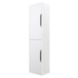 Dezine Nile Gloss White 350 X 1400mm Wall Hung Cupboard - thumbnail 1