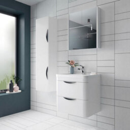 Dezine Nile Gloss White 350 X 1400mm Wall Hung Cupboard - thumbnail 2