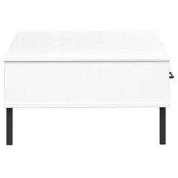 Walplus Coffee Table With Metal Legs White Solid Wood Pine Oslo - thumbnail 6