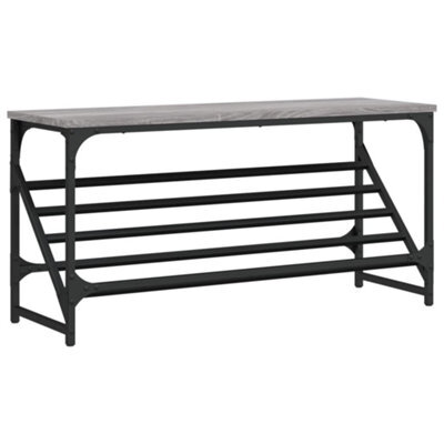 Berkfield Classic Shoe Rack Grey Sonoma 90X30X45 Cm Engineered Wood