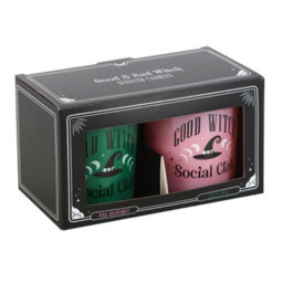Something Different Good Witch And Bad Witch Scented Candle (Pack Of 2) White/pink/green (One Size) - thumbnail 2