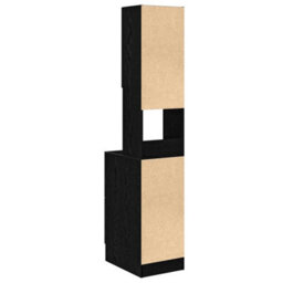 Berkfield Kitchen Cabinet With Drawer With Door Black Oak Engineered Wood - thumbnail 8