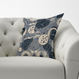 Warren Reed Designer Abstract Moon And Stars Cushions 60Cm X 60Cm - thumbnail 2