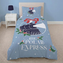 The Polar Express Christmas Train Single Duvet Cover And Pillowcase Set - thumbnail 1