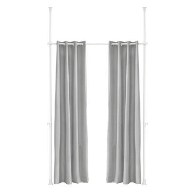 Sobuy Kls12-Hg, Blackout Curtain With Adjustable Metal Rods, Opaque Curtain For Rooms, Grey,162-266 Cm X 199-262 Cm - image 1