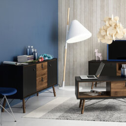 Furniture To Go Ry Sideboard 2 Doors + 2 Drawers Matt Black Walnut - thumbnail 6
