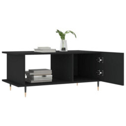 Berkfield Coffee Table Black 90X50X40 Cm Engineered Wood - thumbnail 4
