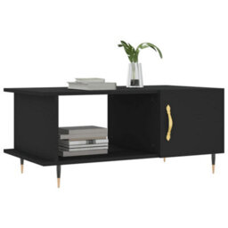 Berkfield Coffee Table Black 90X50X40 Cm Engineered Wood - thumbnail 3