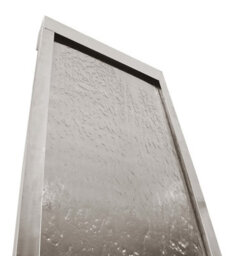 Primrose Giant Brushed Stainless Steel Silver Water Wall Cascade Commercial Water Feature 174Cm - thumbnail 4