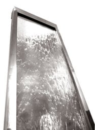 Primrose Giant Brushed Stainless Steel Silver Water Wall Cascade Commercial Water Feature 174Cm - thumbnail 7