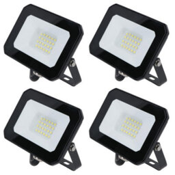 AB Tools 20 Watt Led Mini Floodlight Garden Lighting 1600 Lumens Ip65 + Bracket 4Pc
