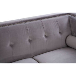 Orsina Felisa Two Seater Grey Velvet Sofa - thumbnail 6