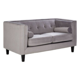Orsina Felisa Two Seater Grey Velvet Sofa - thumbnail 2