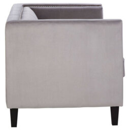 Orsina Felisa Two Seater Grey Velvet Sofa - thumbnail 3