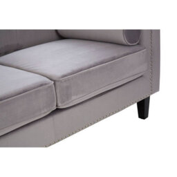 Orsina Felisa Two Seater Grey Velvet Sofa - thumbnail 8
