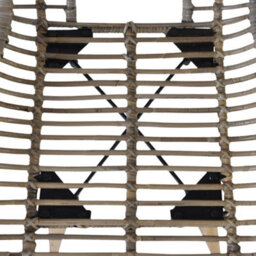 Vidaxl Dining Chairs 2 Pcs Brown Natural Rattan Dining Chairs - thumbnail 4