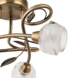 Pagazzi Lighting Pagazzi Maywood 3 Light Semi Flush Ceiling Light Antique Brass - thumbnail 7