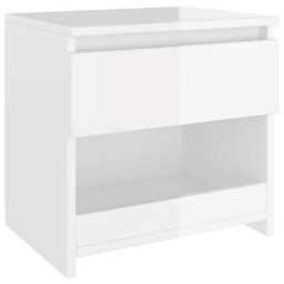 Berkfield Elegant Bedside Cabinets 2 Pcs High Gloss White 40X30X39 Cm Engineered Wood - thumbnail 5