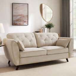 Home Detail Mona 3 Seater Sofa, Beige Linen