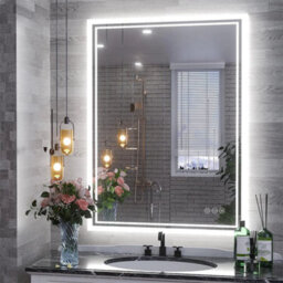 Luvodi 700 X 900mm 3 Colors Dimmable Led Bathroom Mirror Modern Vanity Mirrors With Lights For Wall - thumbnail 1