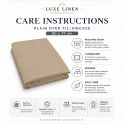 Moonlight Bedding Pillowcase Pack Of 4-Envelope Closure Super Soft Brushed Microfiber House Wife Pillow Cover,(Beige,50X75 Cm) - thumbnail 6