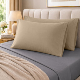 Moonlight Bedding Pillowcase Pack Of 4-Envelope Closure Super Soft Brushed Microfiber House Wife Pillow Cover,(Beige,50X75 Cm) - thumbnail 8