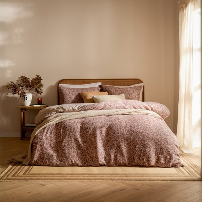 Yard Perrie Leaf Muslin 100% Cotton Duvet Sets, Cinnamon, Double - image 1