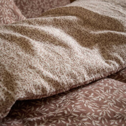 Yard Perrie Leaf Muslin 100% Cotton Duvet Sets, Cinnamon, Double - thumbnail 5