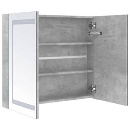 Walplus Led Bathroom Mirror Cabinet Concrete Grey 80X12X68 Cm - thumbnail 5