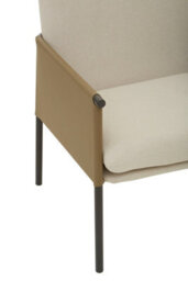 Orsina White Fabric Dining Chair With Straight Legs, Fabric Upholstered Dining Room Chair, Accent Arm Chair - thumbnail 5