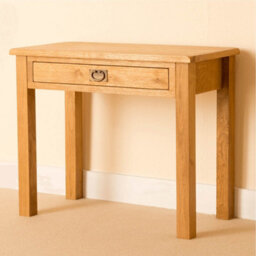 Lanner Oak Work Desk With Drawer For Home Office - By Roseland Furniture - thumbnail 2